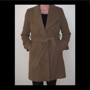 Kenneth Cole Size 6 Barley Color Semi-Wool Coat NWTA